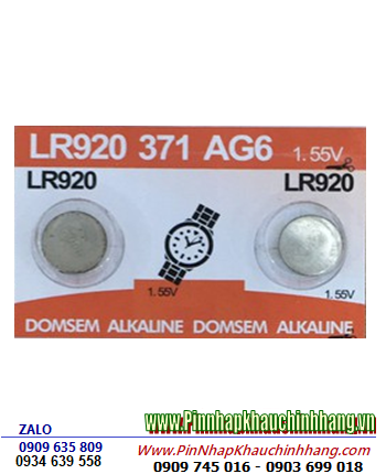 DOMSEM LR920, 371, AG6 _Pin đồng hồ 1.55v Alkaline DOMSEM LR920, 371, AG6